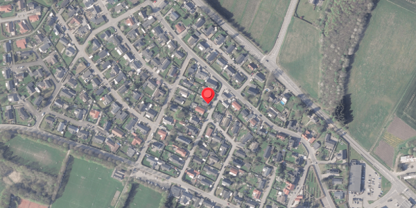 Oversvømmelsesrisiko fra vandløb på Jupitervej 4, 8382 Hinnerup