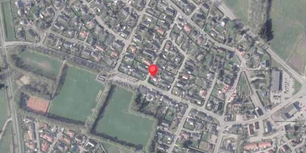 Oversvømmelsesrisiko fra vandløb på Jupitervej 9, . , 8382 Hinnerup