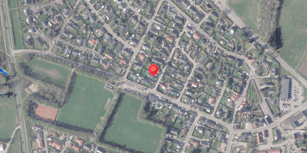 Oversvømmelsesrisiko fra vandløb på Jupitervej 16, . , 8382 Hinnerup