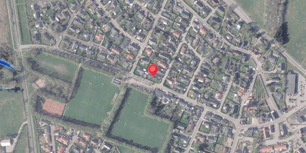 Oversvømmelsesrisiko fra vandløb på Jupitervej 18, . , 8382 Hinnerup