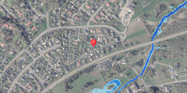 Oversvømmelsesrisiko fra vandløb på Møllevangen 13, . , 8382 Hinnerup