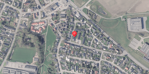 Oversvømmelsesrisiko fra vandløb på Simonsens Have 3, 8382 Hinnerup