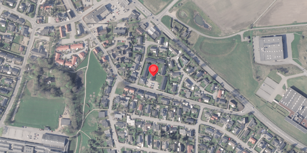 Oversvømmelsesrisiko fra vandløb på Simonsens Have 4, 8382 Hinnerup
