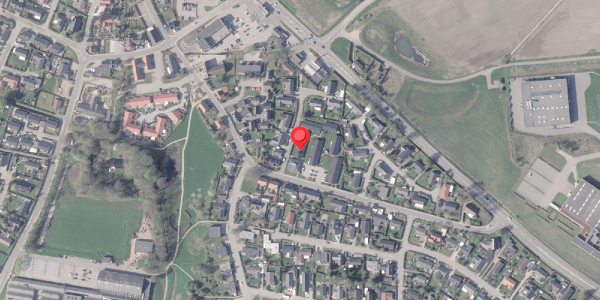 Oversvømmelsesrisiko fra vandløb på Simonsens Have 5, 8382 Hinnerup
