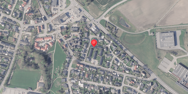 Oversvømmelsesrisiko fra vandløb på Simonsens Have 13, 8382 Hinnerup