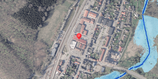 Oversvømmelsesrisiko fra vandløb på Storegade 5F, 8382 Hinnerup