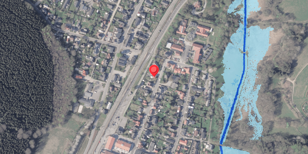Oversvømmelsesrisiko fra vandløb på Storegade 33, 8382 Hinnerup