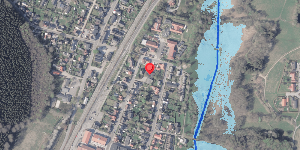 Oversvømmelsesrisiko fra vandløb på Storegade 42C, . , 8382 Hinnerup