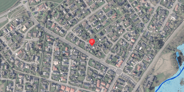 Oversvømmelsesrisiko fra vandløb på Tranevej 10, . , 8382 Hinnerup