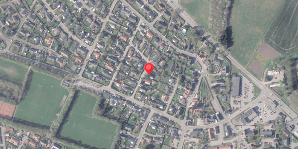 Oversvømmelsesrisiko fra vandløb på Vegavej 13, 8382 Hinnerup