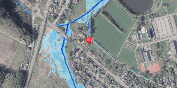 Oversvømmelsesrisiko fra vandløb på Århusvej 21, . , 8382 Hinnerup