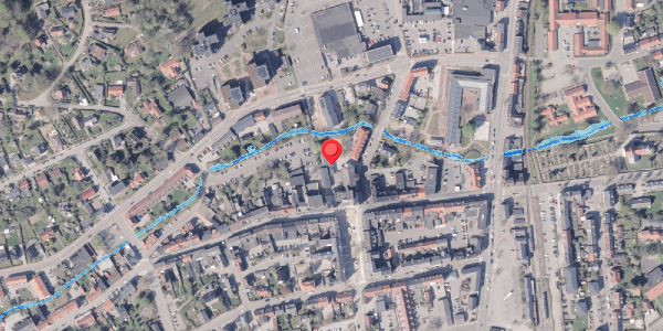 Oversvømmelsesrisiko fra vandløb på Aabygade 1C, . 4, 8300 Odder