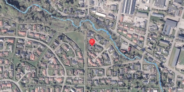 Oversvømmelsesrisiko fra vandløb på Aahaven 16, 8300 Odder