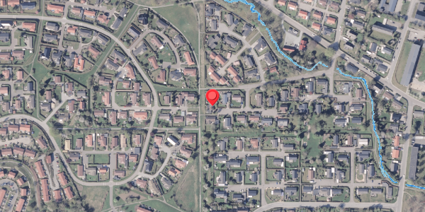 Oversvømmelsesrisiko fra vandløb på Aahaven 43, 8300 Odder