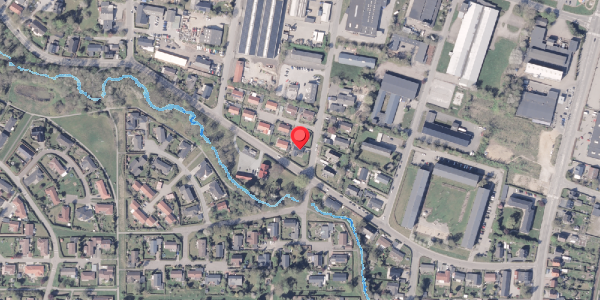 Oversvømmelsesrisiko fra vandløb på Aahavevej 1A, 8300 Odder