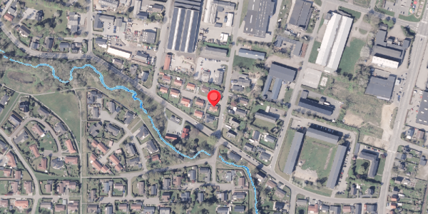 Oversvømmelsesrisiko fra vandløb på Aahavevej 1B, 8300 Odder