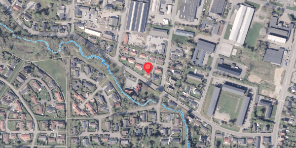 Oversvømmelsesrisiko fra vandløb på Aahavevej 1C, 8300 Odder