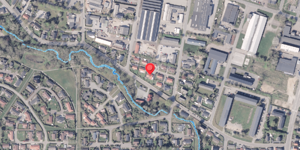 Oversvømmelsesrisiko fra vandløb på Aahavevej 1E, 8300 Odder