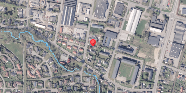 Oversvømmelsesrisiko fra vandløb på Aahavevej 8, 8300 Odder