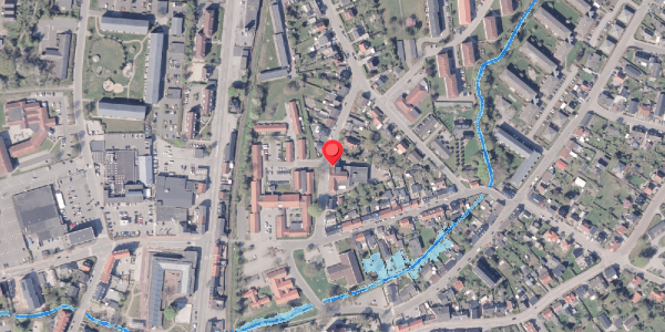 Oversvømmelsesrisiko fra vandløb på Aaholmsgade 6B, 2. b, 8300 Odder