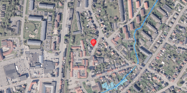Oversvømmelsesrisiko fra vandløb på Aaholmsgade 7, . , 8300 Odder