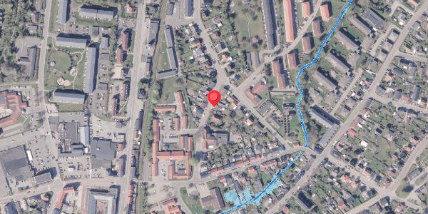 Oversvømmelsesrisiko fra vandløb på Aaholmsgade 10, 8300 Odder