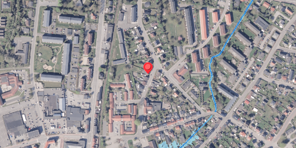 Oversvømmelsesrisiko fra vandløb på Aaholmsgade 11, 8300 Odder