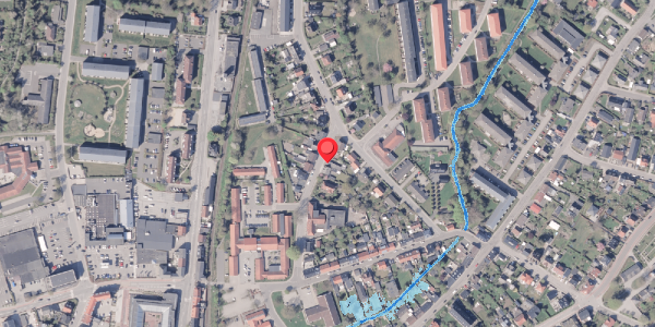Oversvømmelsesrisiko fra vandløb på Aaholmsgade 12A, 8300 Odder