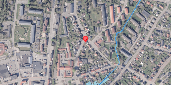 Oversvømmelsesrisiko fra vandløb på Aaholmsgade 12B, 8300 Odder