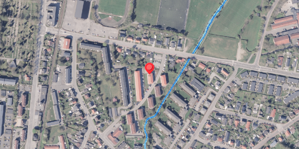 Oversvømmelsesrisiko fra vandløb på Aaparken 2, 1. th, 8300 Odder