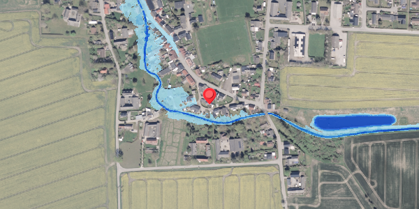 Oversvømmelsesrisiko fra vandløb på Aastrædet 1, 8300 Odder