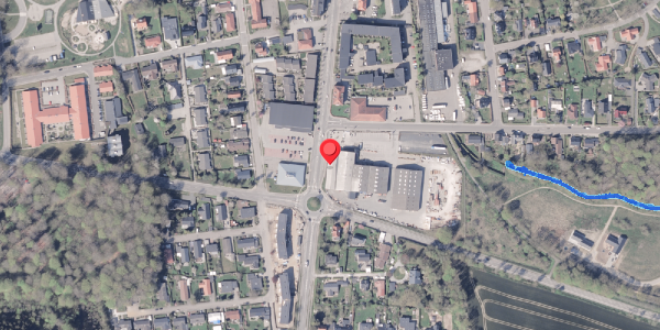 Oversvømmelsesrisiko fra vandløb på Banegårdsgade 27, . , 8300 Odder