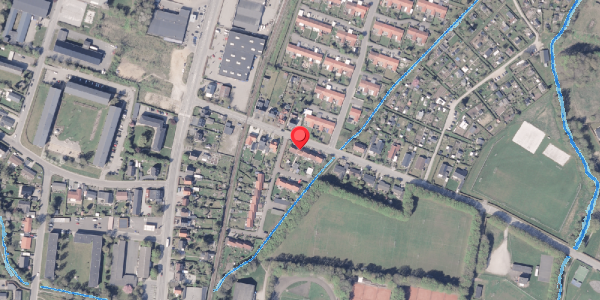 Oversvømmelsesrisiko fra vandløb på Bisgaardsvej 14, 8300 Odder