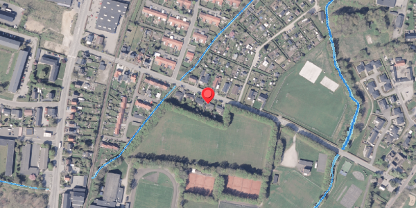 Oversvømmelsesrisiko fra vandløb på Bisgaardsvej 28, 8300 Odder