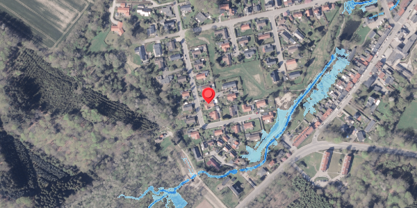 Oversvømmelsesrisiko fra vandløb på Bøgevej 13, 8300 Odder