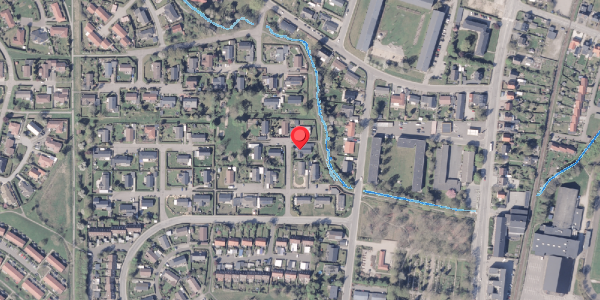 Oversvømmelsesrisiko fra vandløb på Christianslund 12, 8300 Odder