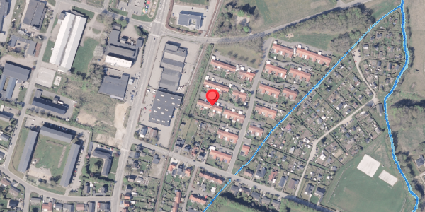 Oversvømmelsesrisiko fra vandløb på Enghaven 17C, 8300 Odder