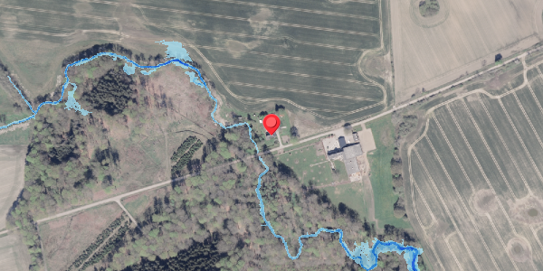 Oversvømmelsesrisiko fra vandløb på Fillerupvej 160, 8300 Odder