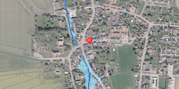 Oversvømmelsesrisiko fra vandløb på Gylling Skolegade 4, 8300 Odder