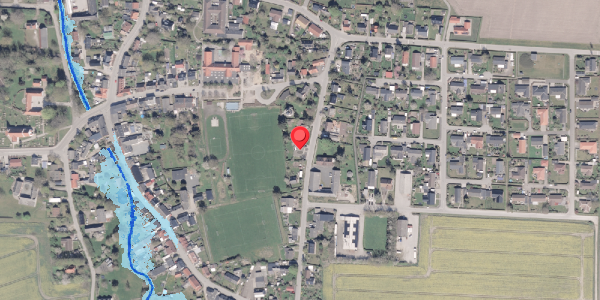 Oversvømmelsesrisiko fra vandløb på Gylling Østergade 8, 8300 Odder