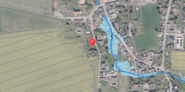 Oversvømmelsesrisiko fra vandløb på Krogsgade 8B, 8300 Odder