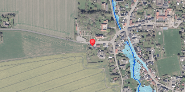 Oversvømmelsesrisiko fra vandløb på Lerdrupvej 7, 8300 Odder