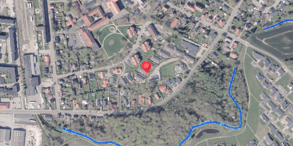 Oversvømmelsesrisiko fra vandløb på Lundeparken 34, 8300 Odder