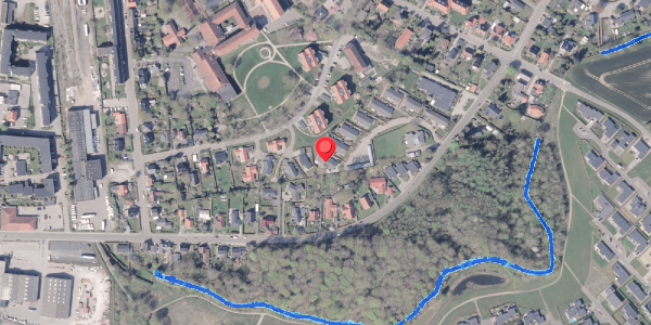 Oversvømmelsesrisiko fra vandløb på Lundeparken 38, 8300 Odder
