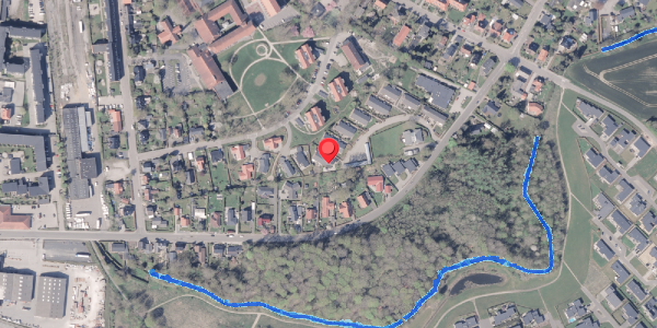 Oversvømmelsesrisiko fra vandløb på Lundeparken 40, 8300 Odder