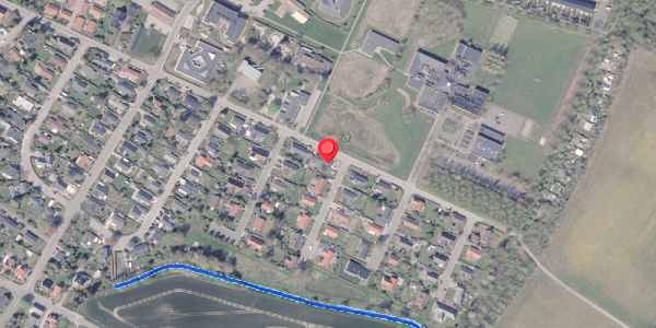 Oversvømmelsesrisiko fra vandløb på Løvsangervej 2, 8300 Odder