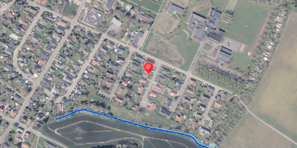 Oversvømmelsesrisiko fra vandløb på Løvsangervej 4, 8300 Odder