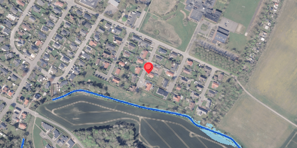 Oversvømmelsesrisiko fra vandløb på Løvsangervej 7, 8300 Odder