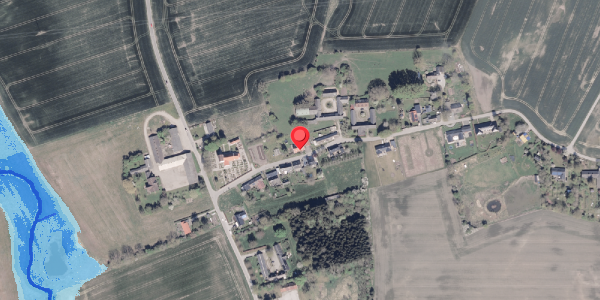 Oversvømmelsesrisiko fra vandløb på Nølev Byvej 7, 8300 Odder