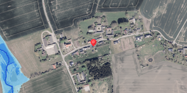 Oversvømmelsesrisiko fra vandløb på Nølev Byvej 14, 8300 Odder